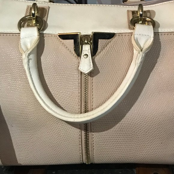 DANIELLE NICOLE TAUPE VEGAN LEATHER "ALEXIS" BAG - Picture 7 of 13